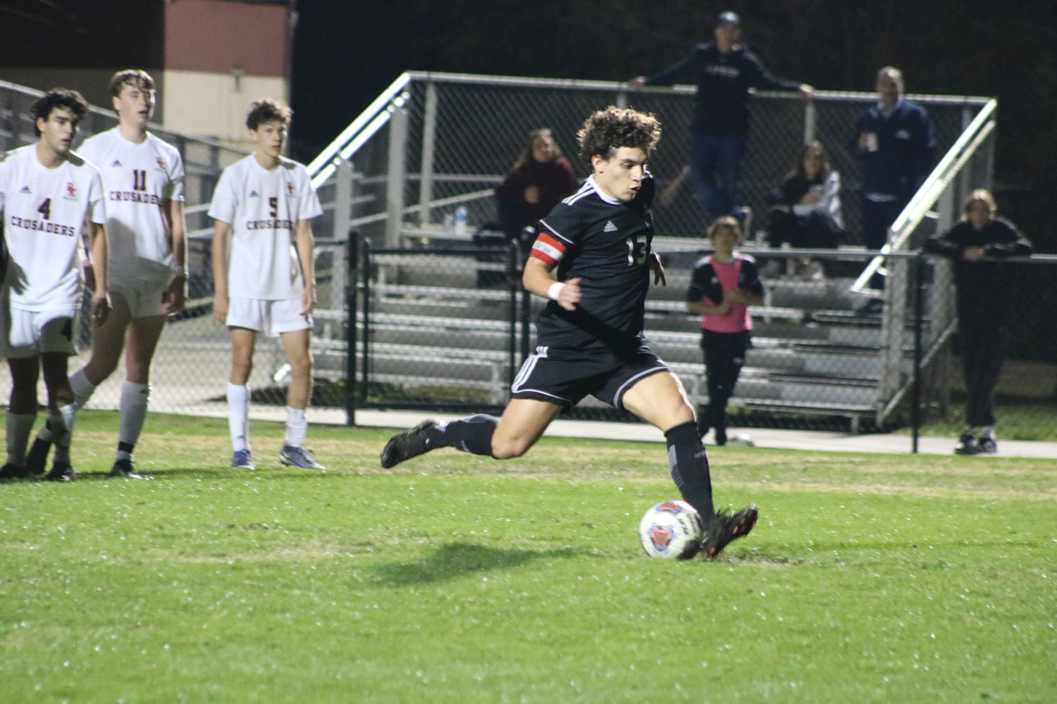Ponte Vedra’s Andres Villasana strikes a penalty kick for the team’s second goal of the contest.